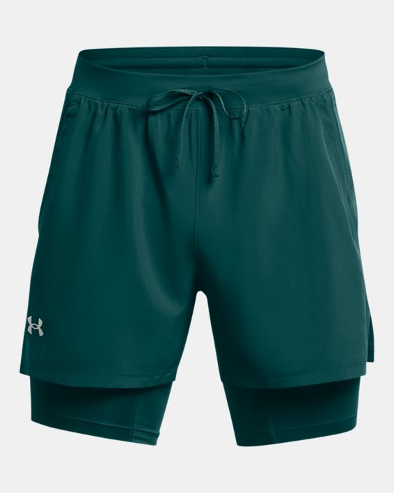 Men's UA Launch 2-in-1 5" Shorts, Blue, pdpMainDesktop image number 4